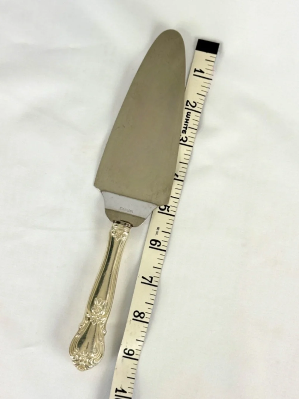 Vintage 1940 Weidlich Ancestry Sterling Silver Cake Pie Server Stainless Blade